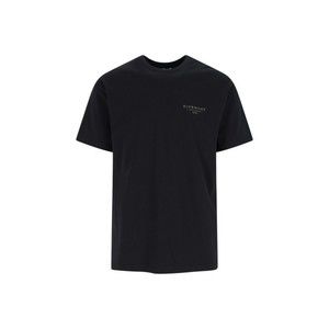 Givenchy Cotton Black T-Shirt With Embroidered Givenchy Logo - NWT